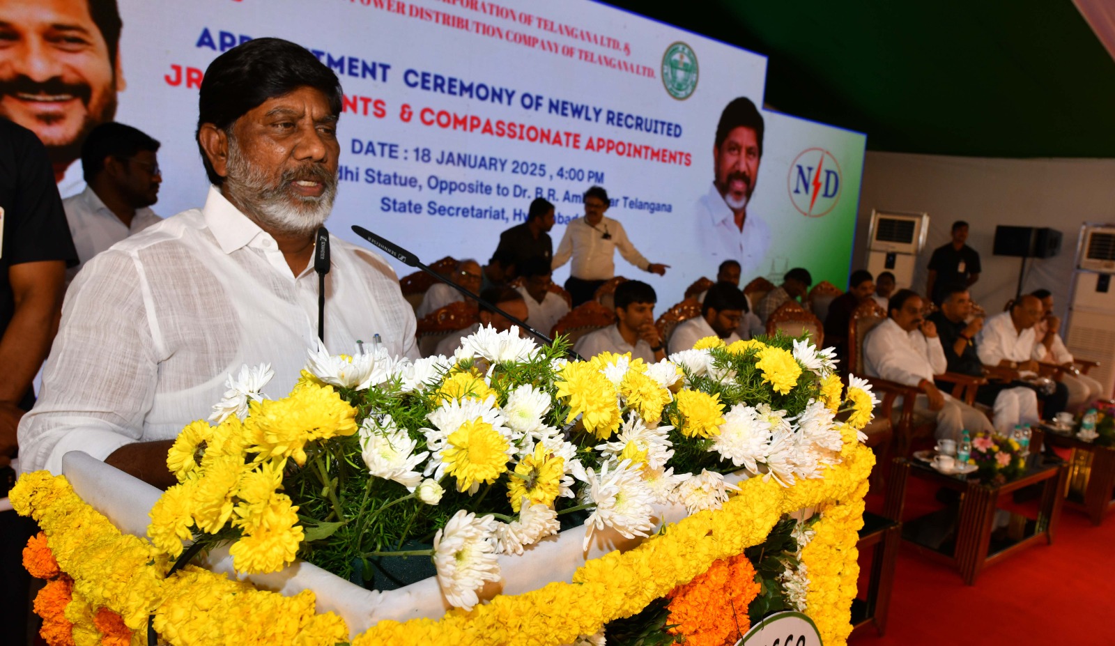 Hon'ble Deputy CM addressing Power Utilities on Compassionate Appointments